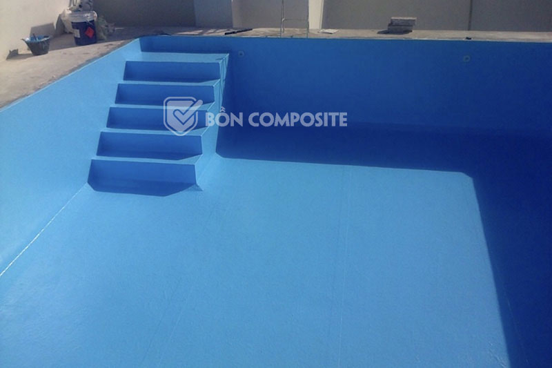 Bọc phủ chống thấm bể bơi bằng composite