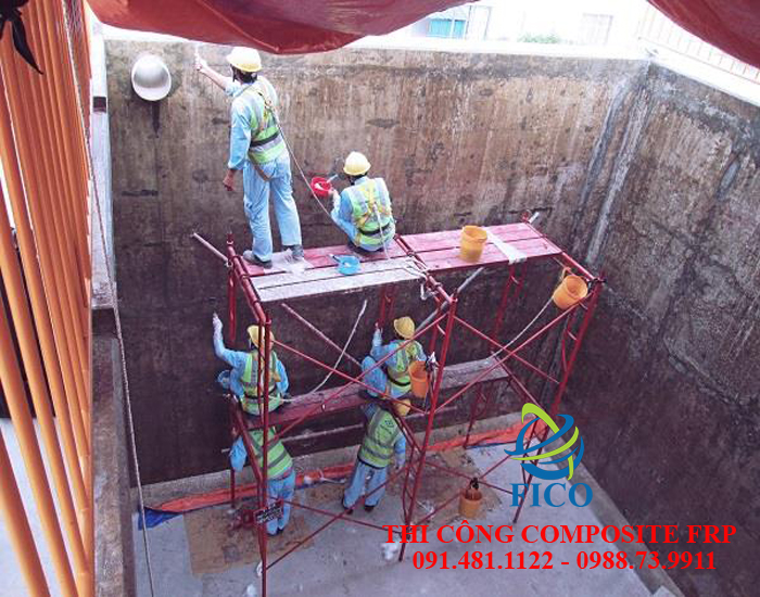 Sơn composite Frp bể xử lý nước thải Sơn composite Frp bể xử lý nước thải