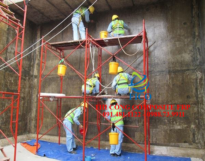 Sơn composite Frp bể xử lý nước thải Sơn composite Frp bể xử lý nước thải