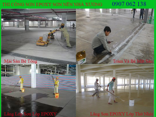 Thi Công Sơn Sàn Nhà Xưởng Giá Rẻ Thi Công Sơn Sàn Nhà Xưởng Giá Rẻ