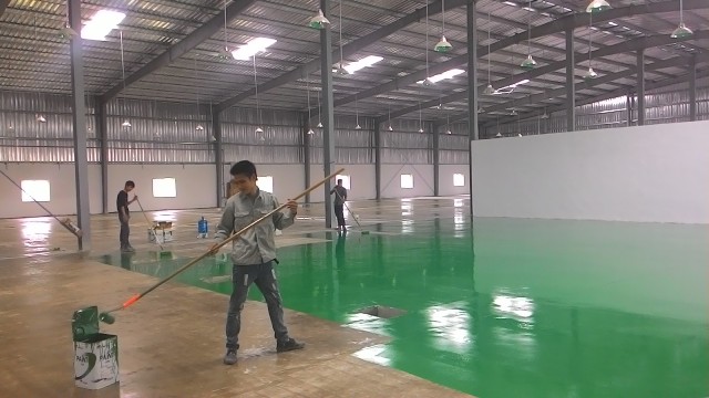 Quy trình thi công sơn epoxy hệ lăn Quy trình thi công sơn epoxy hệ lăn
