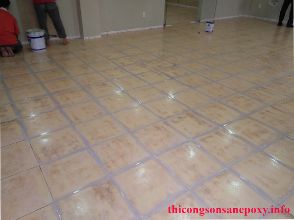 Sơn epoxy trên nền gạch men  Sơn epoxy trên nền gạch men