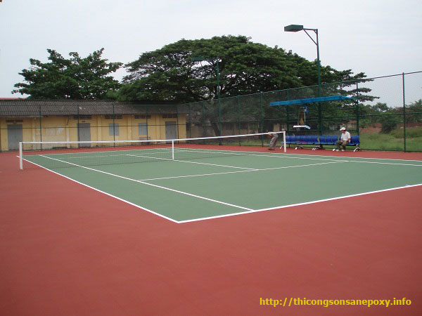 Thi Công Sơn Sàn Sân Tennis Sơn Sân Tennis Lớp Đệm TN-A