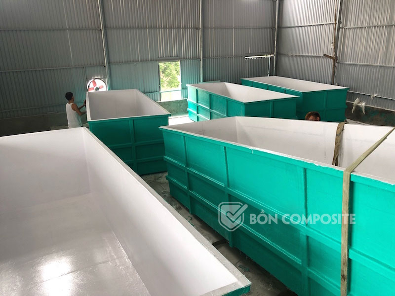 Thi công bọc phủ composite bể sơn tĩnh điện